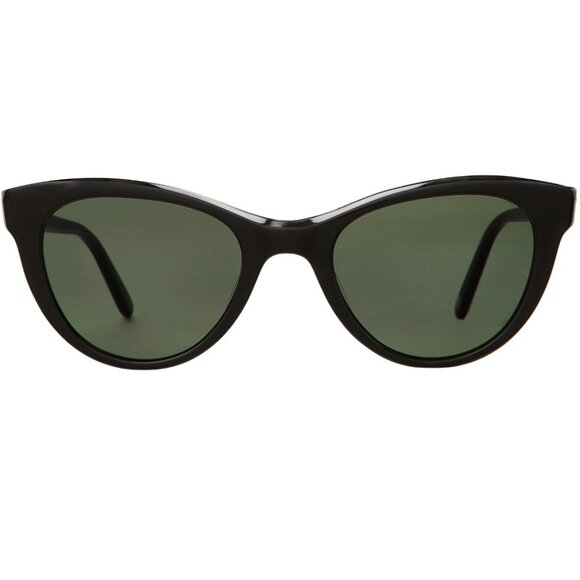Garrett Leight GLCO x Clare V Cat Eye Sunglasses in Black Ebene - Picture 1 of 9